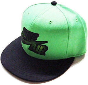 Neon Light Show Green/Black Flat Brim Snapback Hat Cap Osfa