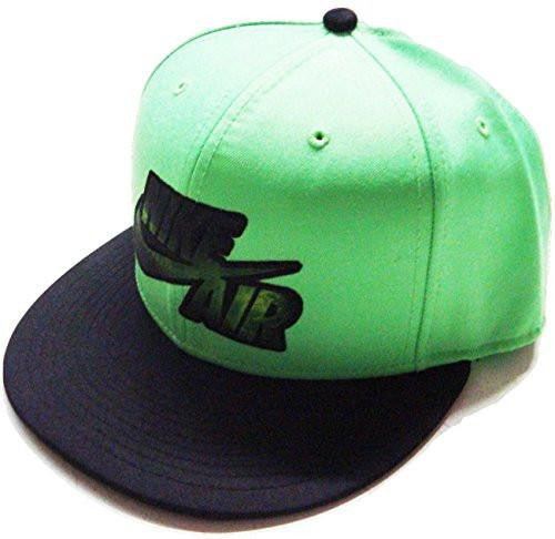 Neon Light Show Green/Black Flat Brim Snapback Hat Cap Osfa