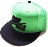 Neon Light Show Green/Black Flat Brim Snapback Hat Cap Osfa