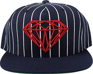 Diamond Supply Snapback Hat Brilliant Pinstripe Navy
