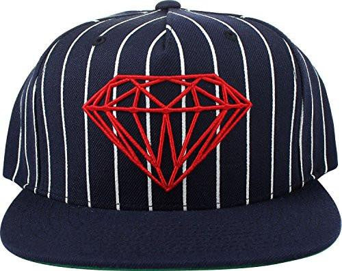 Diamond Supply Snapback Hat Brilliant Pinstripe Navy