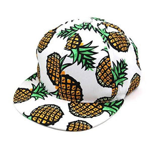 Fashion Unisex Pineapple Snapback Bboy Adjustable Baseball Cap Hiphop Hat White