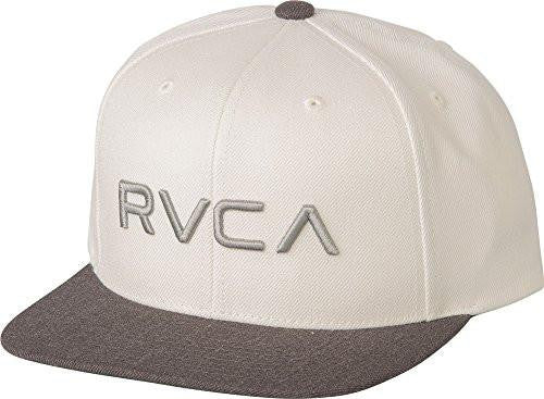 Rvca Twill Snapback Iii Hat Off White Grey Snap Back Cap