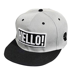 Unisex Embroidery Snapback Hiphop Hat Adjustable Baseball Cap Gery