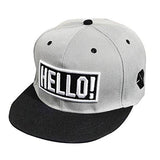 Unisex Embroidery Snapback Hiphop Hat Adjustable Baseball Cap Gery