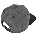 Dalix Premium 5 Panel Wool Blend Hat Flat Bill Cap Snapback Dark Grayblack