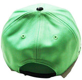 Neon Light Show Green/Black Flat Brim Snapback Hat Cap Osfa