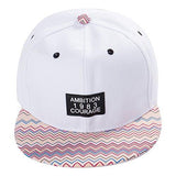 Unisex Casual Adjustable Snapback Baseball Cap Fashion Flat Bill Bboy Hip Hop Hat White