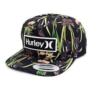 Beach Cruiser Snapback Hat Cap Beanie Surf Skate Black Floral Adjustable