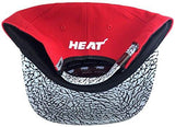 Nba Miami Heat Cet Bill Premium Leather Strapback Snapback Hat