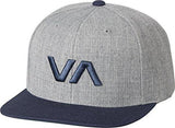 Rvca Va Snapback Ii Hat Grey Heather Navy Blue