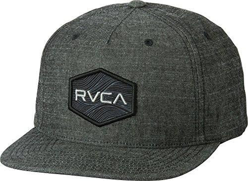 Rvca Commonwealth Snapback Hat Black Denim Grey