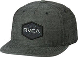 Rvca Commonwealth Snapback Hat Black Denim Grey