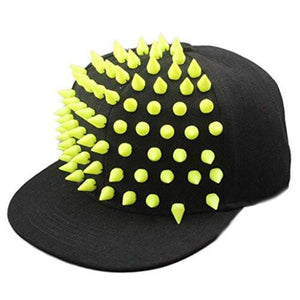Unisex Cool Rivet Baseball Cap Snapback Hip Hop Hat Yellow