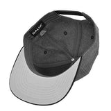 Dalix Premium 5 Panel Wool Blend Hat Flat Bill Cap Snapback Dark Grayblack
