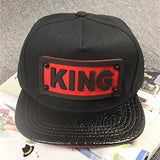 Unisex Applique Hiphop Hat Snapback Adjustable Baseball Cap Black