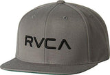 Rvca Twill Snapback Iii Hat Grey Black Snap Back Cap
