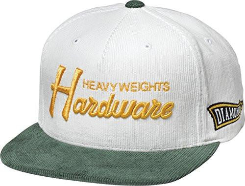 Diamond Hardware Adjustable White/Green/Gold Snapback Skate Hat