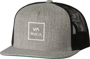 Rvca All The Way Trucker Snapback Hat Heather Grey Black
