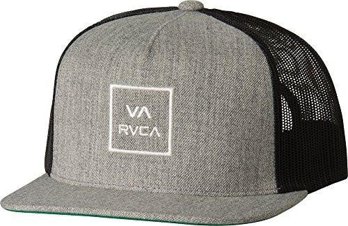 Rvca All The Way Trucker Snapback Hat Heather Grey Black