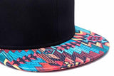 Fashion Wavy Grain Print Cotton Adjustable Snapback Hats Unisex Hiphop Flat Bill Baseball Cap
