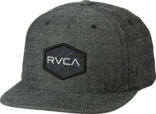 Rvca Commonwealth Snapback Hat, Black Denim, One Size