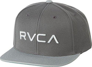 Rvca Twill Snapback Iii Hat Grey Grey Snap Back Cap