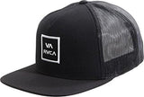Rvca All The Way Trucker Snapback Hat Black White Sticker