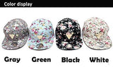 Yonala Fashion Floral Snapback Hip Hop Hat Flat Peaked Baseball Cap For Four Seasonsblackone Size