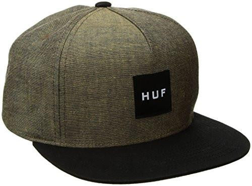 Chambray Box Logo Snapback, Mustard, One Size