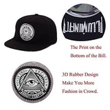 King Star Solid Flat Bill Hip Hop Snapback Baseball Cap Eyeblack