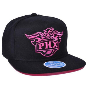 Nba Phoenix Suns Black And Pink Snapback Hat Adjustable Adult