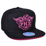 Nba Phoenix Suns Black And Pink Snapback Hat Adjustable Adult