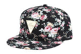 Yonala Fashion Floral Snapback Hip Hop Hat Flat Peaked Baseball Cap For Four Seasonsblackone Size