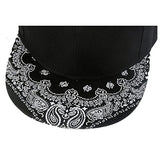 Unisex Black Snapback Bboy Hiphop Hat Adjustable Baseball Cap