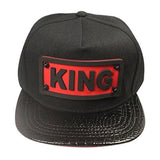 Unisex Applique Hiphop Hat Snapback Adjustable Baseball Cap Black