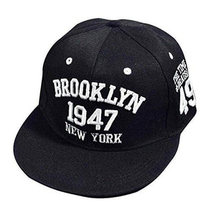 Unisex Snapback Hiphop Hat Adjustable Baseball Cap Black