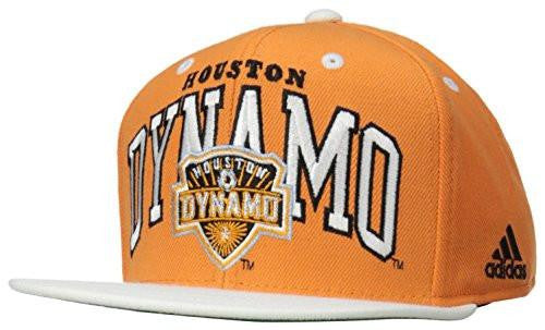Mls Houston Dynamo Name Two Tone Flat Brim Snapback Hat, One Size, Orange