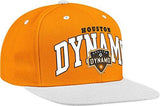Mls Houston Dynamo Name Two Tone Flat Brim Snapback Hat, One Size, Orange