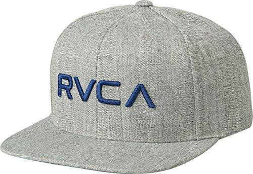 Rvca Boy Rvca Twill Snapback Iii Hat Heather Grey Blue One Size