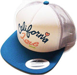 Volcom Going Somewhere White/Blue Mesh Flat Brim Snapback Hat Osfa