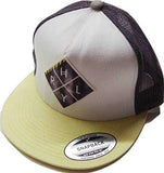 Air Time White/Gray/Yellow Flat Brim Snapback Hat Osfa
