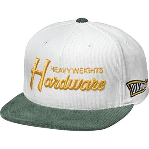 Diamond Hardware Script Snapback Hat White