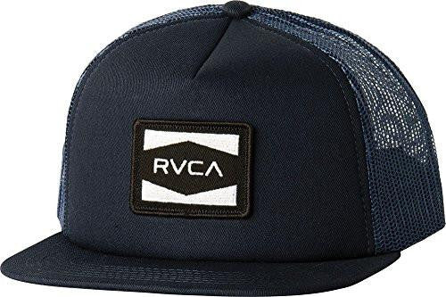Rvca Injector Trucker Snapback Hat Navy Blue White