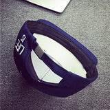 Embroidery Letter Hip Hop Snapback Cotton Baseball Cap Blue